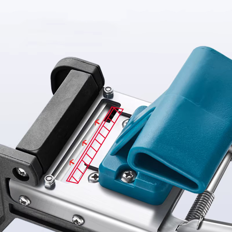 YOMO Kantenbandfräser für Holzbearbeitung in Blau mit Dual-Funktion für gerade und gebogene Kanten zur PVC-Kantenbandbearbeitung - Bild 5