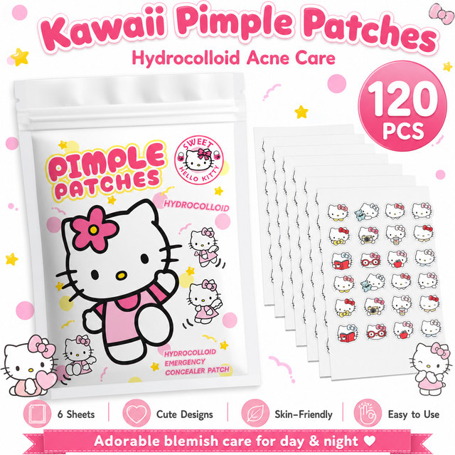 Sanrio Hello Kitty Akne-Pflaster Hydrogel, 120 Stück, Unisex - Bild 1