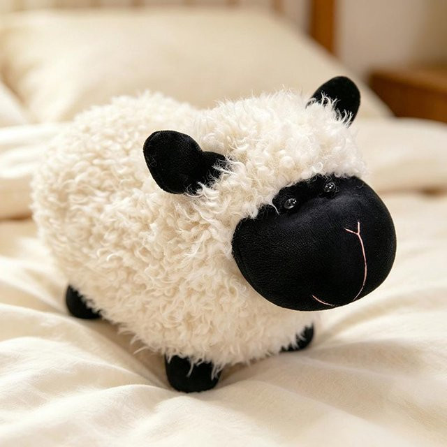 Wolliger Ziegenball Plüschtier, Tiere, ab 0 Jahren, Weiß - Bild 1