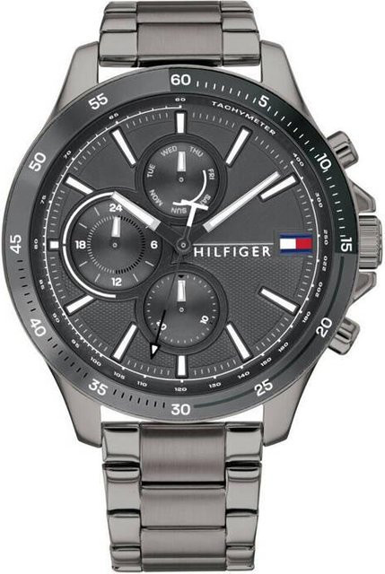 Tommy Hilfiger Herrenuhr, Quarz, Edelstahl, Grau, Analoguhr - Bild 1