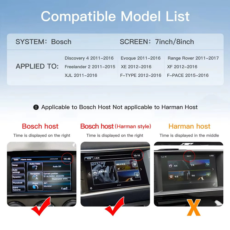 CARABC Drahtloses CarPlay und Android Auto Modul mit Mirroring Decoder und AirPlay in Schwarz für Land Rover, Jaguar Discovery 4, Evoque, Freelander 2, XE, XF und XJL - Bild 2