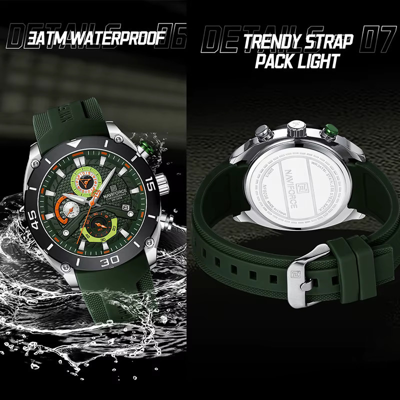 NAVIFORCE Chronograph, Quarz-Armbanduhr, Edelstahl, Herren - Bild 4
