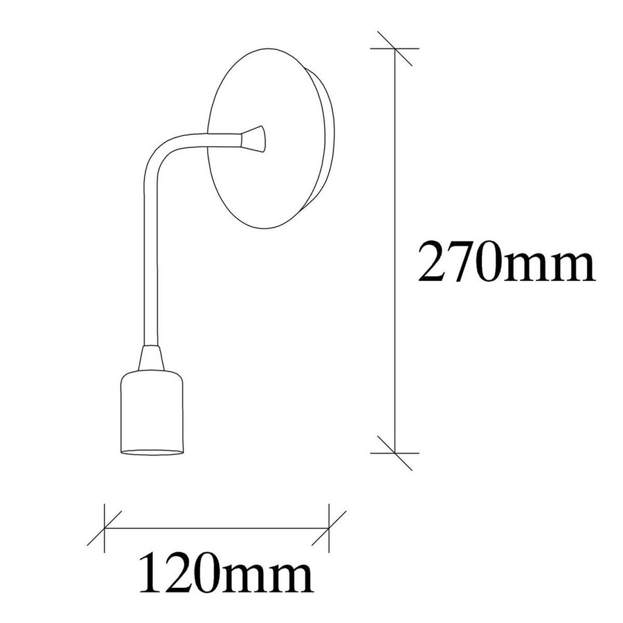 Opviq Wandleuchte aus Eisen in Schwarz im industriellen Design, B/H/T: 12 x 27 x 6 cm, E27 Fassung - Bild 3