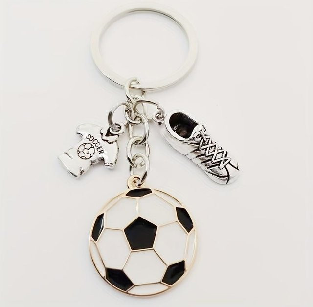 Schlüsselanhänger Fußballspieler, Herren, Black - Bild 1