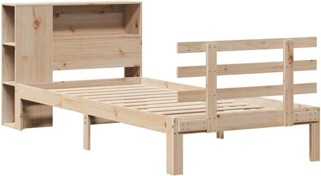 vidaXL Bücherregalbett aus Massivholz Kiefer in Braun ohne Matratze B/T/H: 190 x 75 x 82 cm - Bild 1