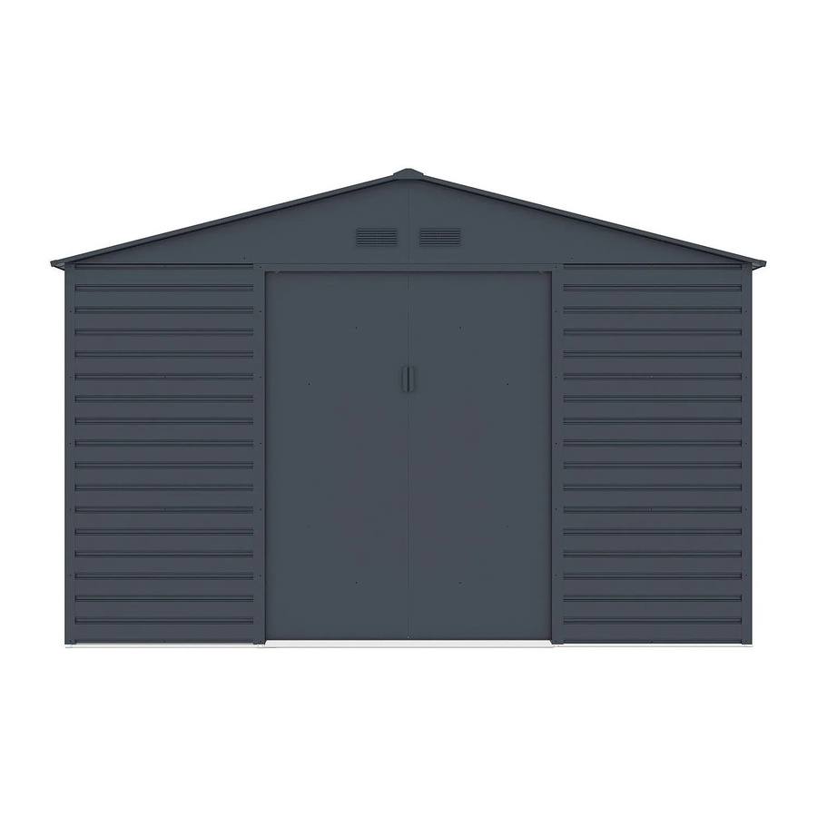 Vente-unique Schrebergartenhaus Adelmo aus verzinktem Stahl in Anthrazitgrau, Breite: 330 cm - Bild 2