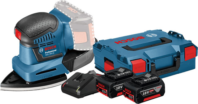 Bosch Professional GSS 18V-10 Starterset mit 2x 5,0 Ah GBA Akkus in Blau - Bild 1
