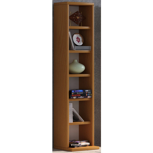 VCM Elementa Holzregal braun für CDs und DVDs, H x B x T: 92 x 21 x 20 cm - Bild 3