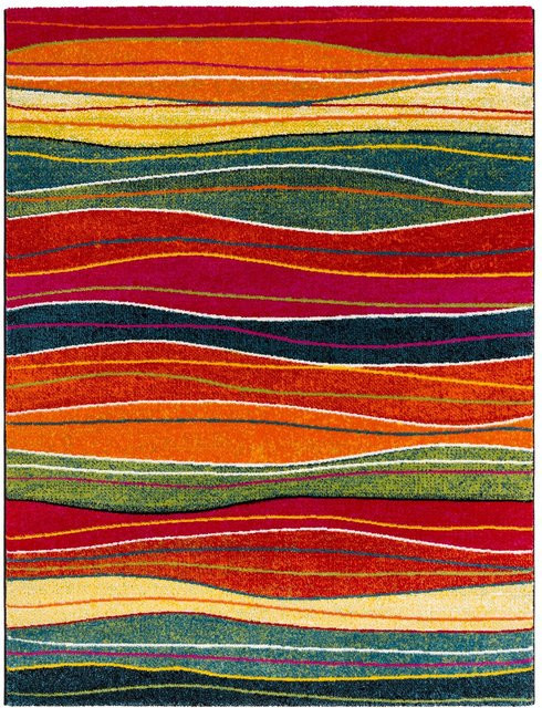 Teppich Horizon mehrfarbig mit Streifen-Design, pflegeleicht und fußbodenheizungsgeeignet, B/T: 80 x 150 cm - Bild 1
