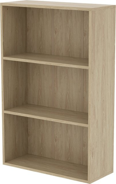 HOMCOM Aufbewahrungsregal mit 3 Fächern und verstellbarer Ablage in Naturholz, B/T/H: 60 x 24 x 93 cm, von Aosom - Bild 1