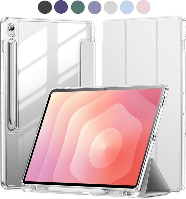 Transparente Hybrid-Schutzhülle für Samsung Galaxy Tab S11 2025 11 Zoll mit Stifthalter in Schwarz und Transparent - Bild 1