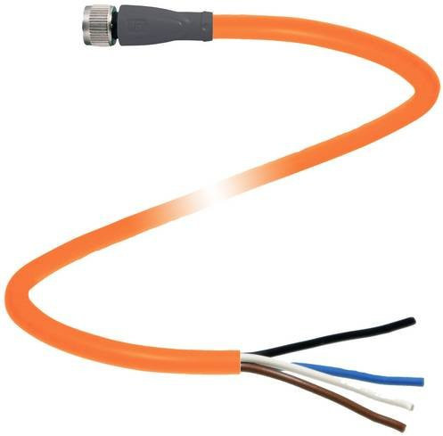 Pepperl+Fuchs Sensor-Aktor-Steckverbinder 240799-100012 konfektioniert, 4-polig, orange, Länge: 5 m - Bild 1
