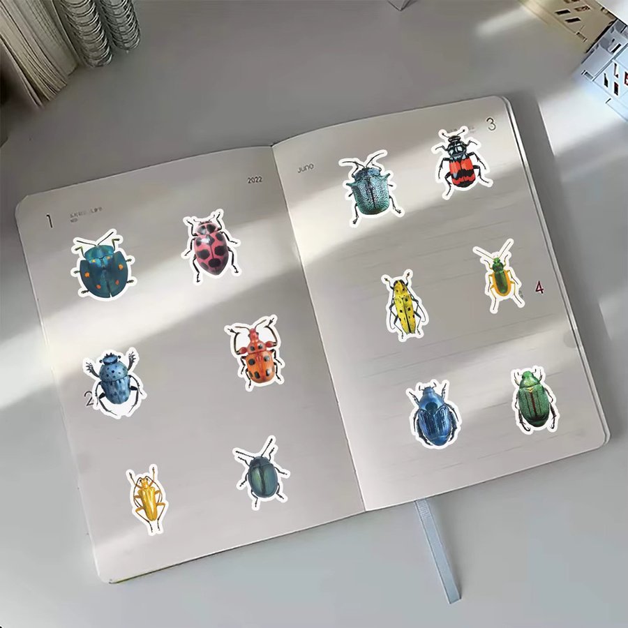 LOLEDE Cartoon Insekten und Käfer Aufkleber aus PET in Multicolour für DIY-Projekte, Laptops und Spielzeug - Bild 3