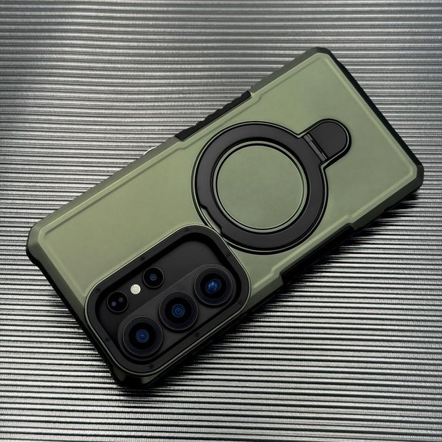 Stoßfeste Rüstungshülle mit Ständer Halter für Samsung Galaxy S26 S25 S24 S23 S22 S21 Ultra Plus A56 A36 A16 A55 A54 5G in Grün - Bild 1