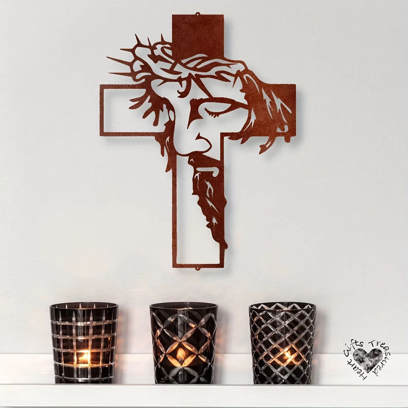 CIFBUY Metall-Kreuz-Wanddekoration in Schwarz für Ostern und Erntedank - Bild 3