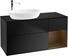 V&B Waschtischunterschrank Finion in Blau Lacquered, Breite: 120 cm - Bild 1