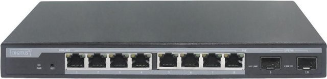 Digitus Professional Managed Switch DN-95344 Schwarz mit 8 x 10/100/1000 Mbit/s PoE+ Ports und 2 x Gigabit SFP Uplink Ports - Bild 3