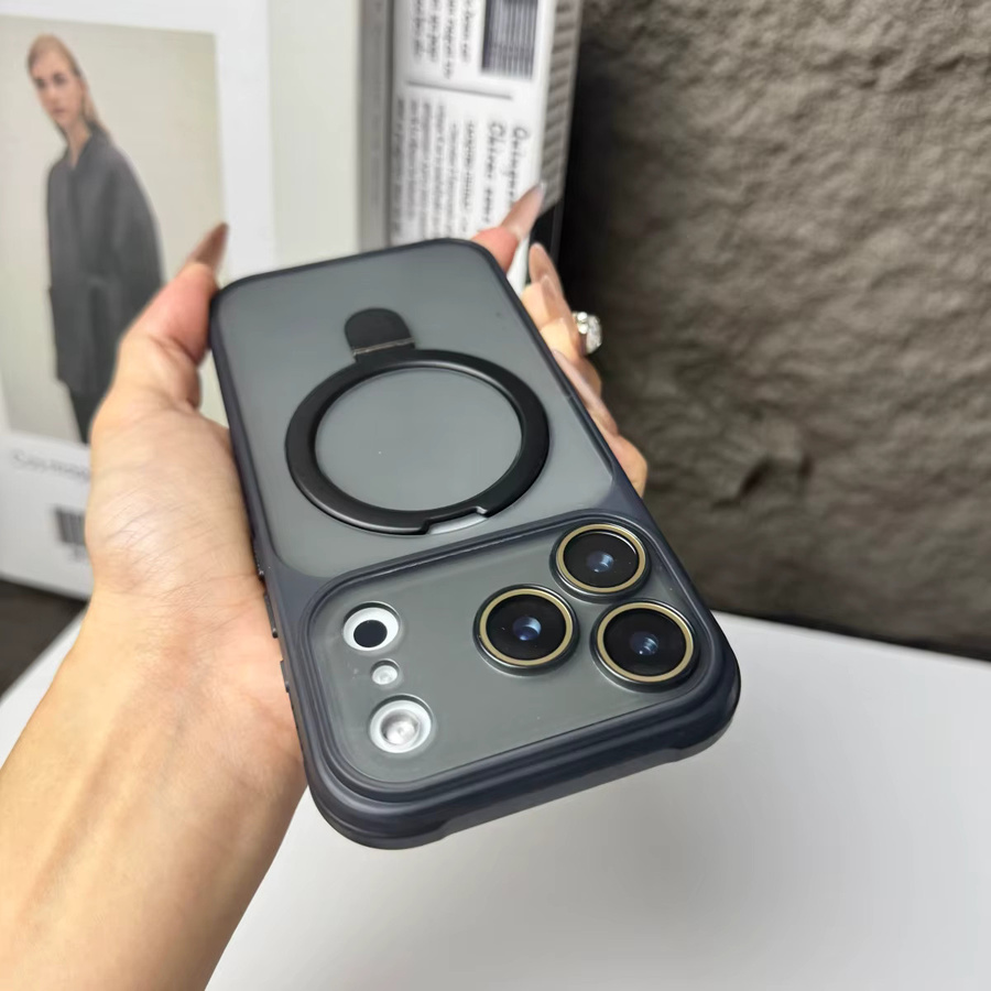 MagSafe Magnetische Schutzhülle für iPhone 11 bis iPhone 17 Pro Max mit Kameraschutz und kabelloser Ladefunktion in Matt Klar und Grün - Bild 1