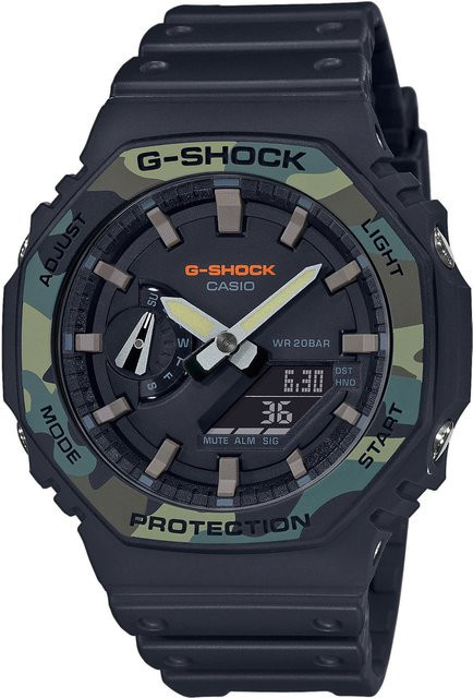 Casio G-Shock Armbanduhr, Quarz, Kunststoff, Schwarz, 45 mm, Herren - Bild 1