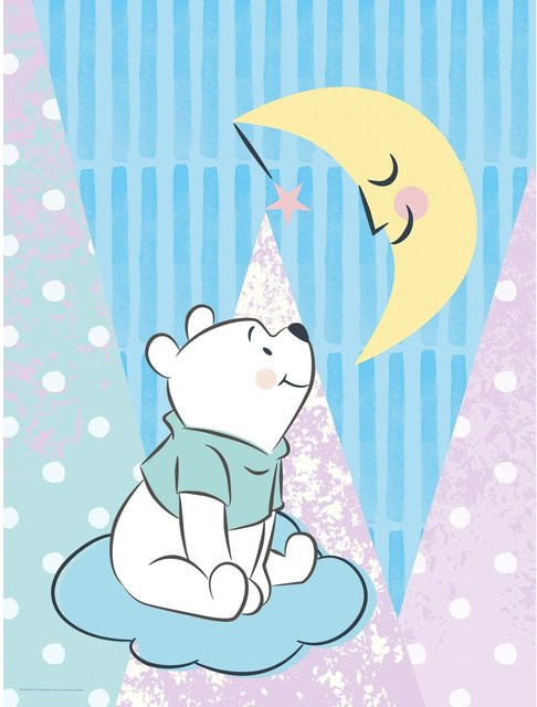 Komar Wandbild Winnie Pooh Moon Kinderwelten, bunt, B/H: 30 x 40 cm - Bild 1