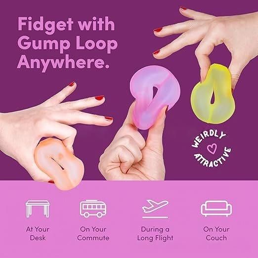 PASSY Gump Extra Großer Ring Gel Stressabbau Ball 3-teiliges Set weiß - Bild 3