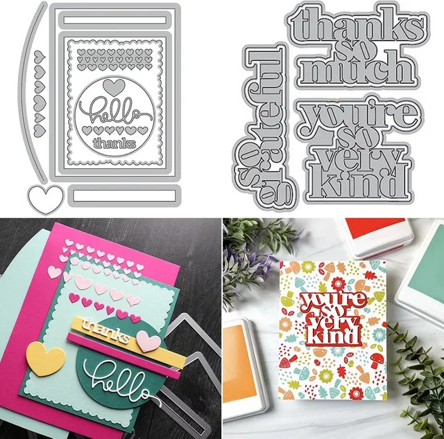 Werner Love and Light Essentials Metall-Stanzformen You're So Very Kind Words Set für Scrapbooking und Kartenherstellung - Bild 1