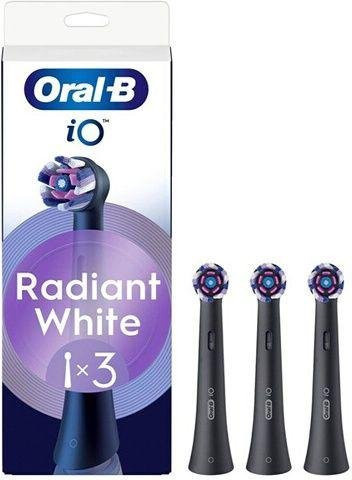 Oral-B iO Radiant White Zahnbürstenkopf, Schwarz, 3 Stück - Bild 1