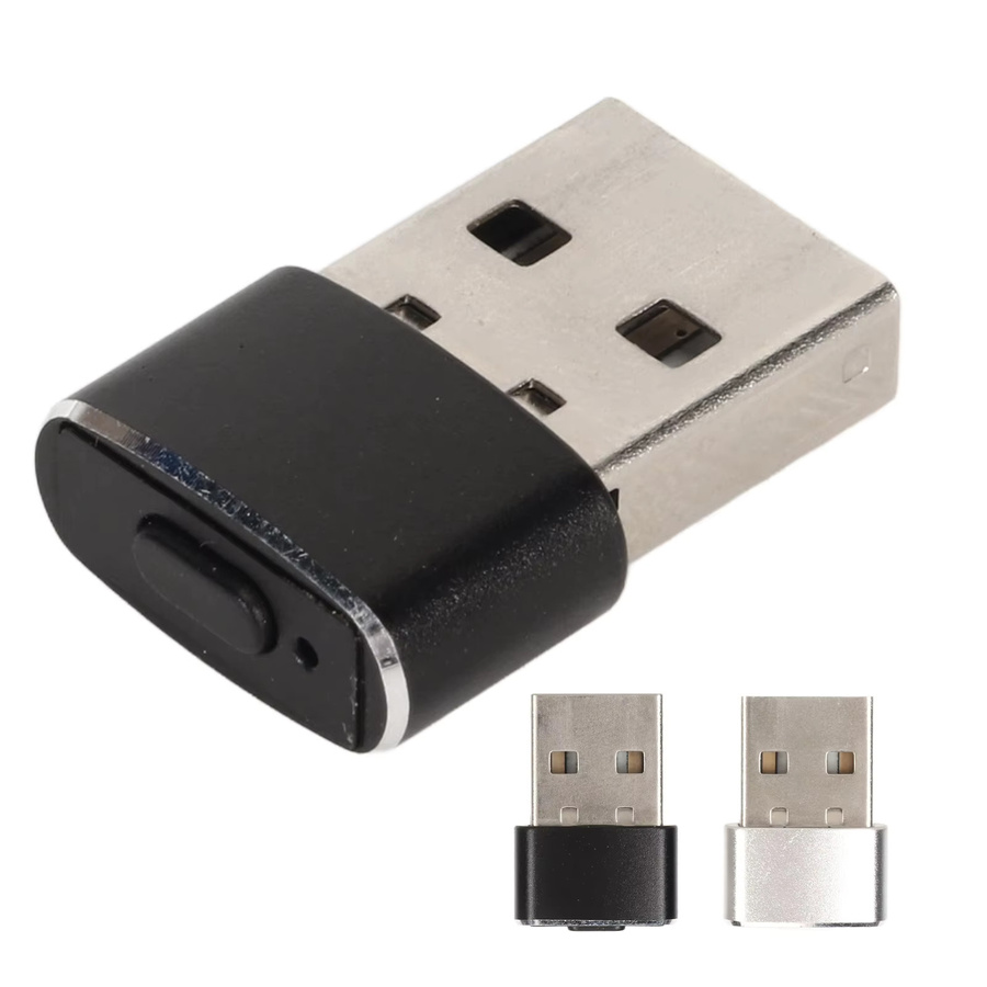 Qiilu USB-Maus-Jiggler aus Metall mit Ein-/Ausschalter und 2 Modi für PC und Laptop in Schwarz oder Silber - Bild 4