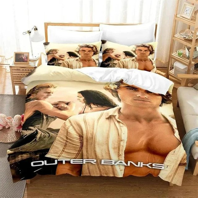 Outer Banks Bettwäsche Kollektion aus Mikrofaser mit Bettbezug und Kissenbezug, Mehrfarbig, B/H: 70 x 133 cm - Bild 1