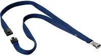 Durable Textilband Soft Colour mit Karabiner, 10 Stück, Nachtblau, B: 1,5 cm, L: 44 cm - Bild 1