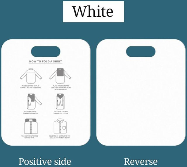 Faltbares Kleiderbrett von Fishine in Weiß zum schnellen Falten von Kleidung und Hemden - Bild 1