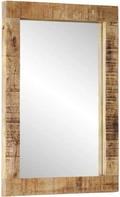 vidaXL Wandspiegel aus Massivholz Mango und Glas in Hellbraun, B: 70 cm, H: 50 cm - Bild 1