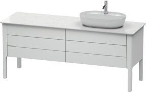 Duravit Waschtischunterschrank Luv in Weiß Matt mit 2 Schubladen und 2 Auszügen, Breite: 173,3 cm, Tiefe: 57 cm - Bild 1