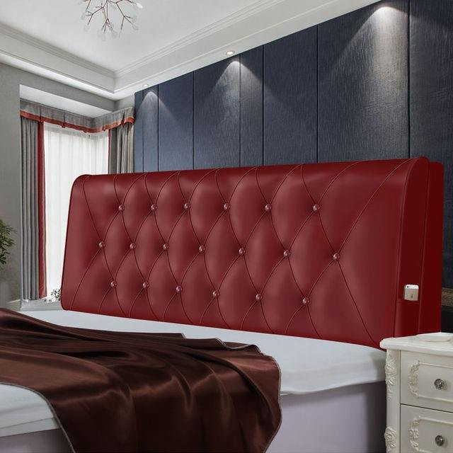 King-Size Leder Kopfteilbezug von Your Warm Home in Weinrot mit hochelastischer Füllung, B/H/T: 100 x 58 x 10 cm - Bild 1
