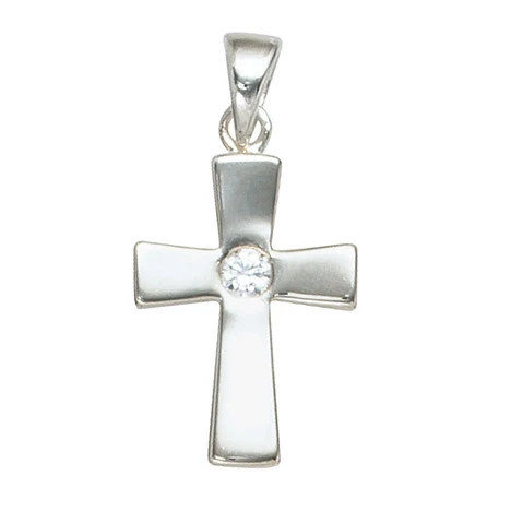 Colfem Anhänger Kreuz, 925 Silber, Zirkonia, Unisex - Bild 1