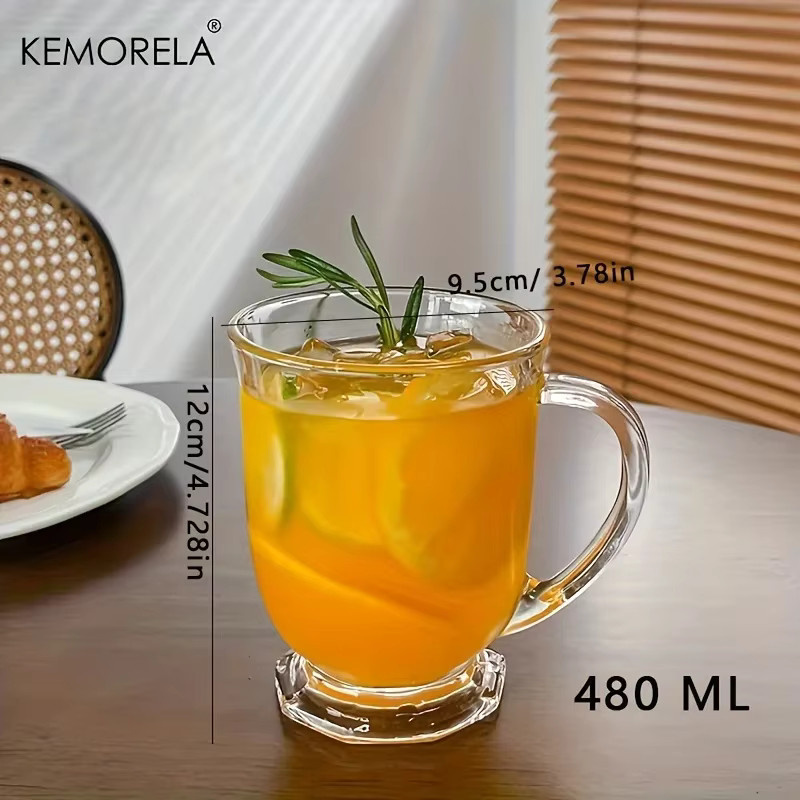 KEMORELA Retro-Glas-Tumbler transparent mit 480 ml Fassungsvermögen - Bild 3