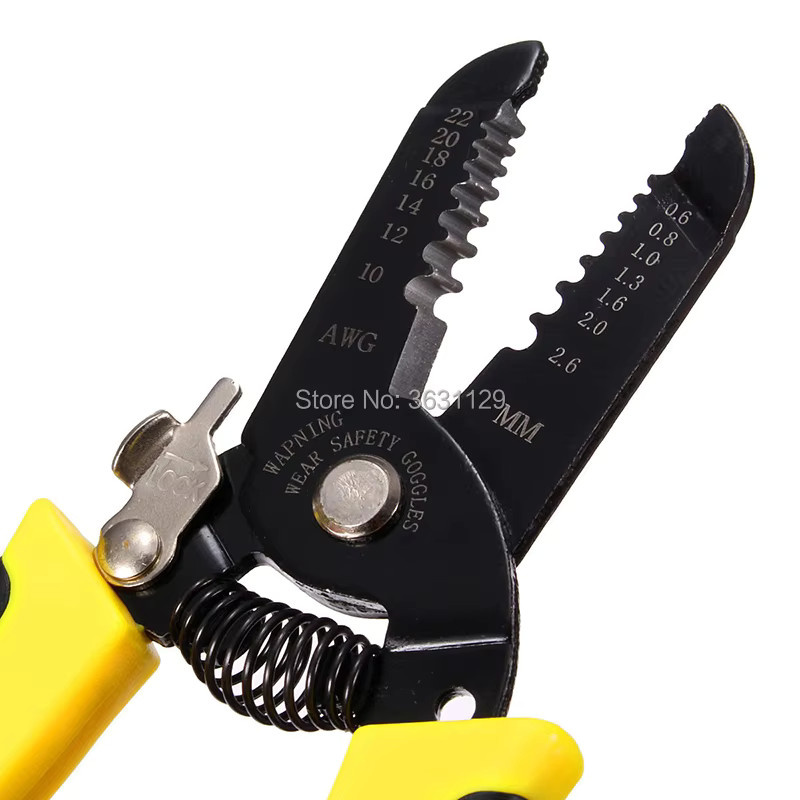 WEELEE Tragbare Abisolierzange und Crimpzange in Gelb für Kabel 0,6-2,6mm - Bild 3