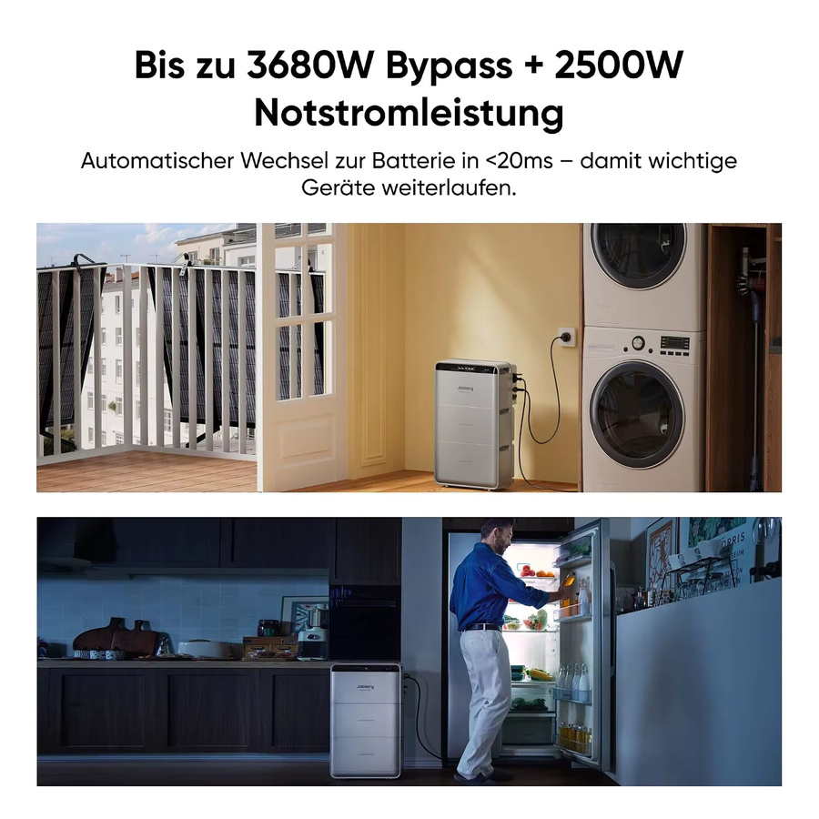 Jackery SolarVault 3 Pro Max Balkonkraftwerk mit 2500 W, 4 MPPT und 4000 W PV-Eingang, erweiterbar bis 15 kWh mit Notstromversorgung - Bild 5