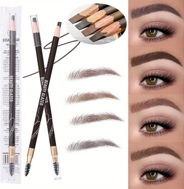 BEAUTY GLAZED Augenbrauenstift mit Pinseln, wasserfest, Doppelkopf - Bild 1