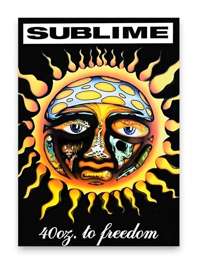 S-Sublime Classic Band Poster Selbstklebender Wandaufkleber in Black8 als Kunstwandbild für dein Zuhause oder Büro - Bild 5