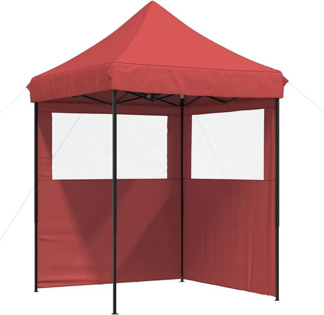 vidaXL Party-Zelt Bordeauxrot aus Oxford-Stoff mit PVC-Beschichtung und Stahlgestell, B/T/H: 200 x 200 x 306 cm - Bild 1