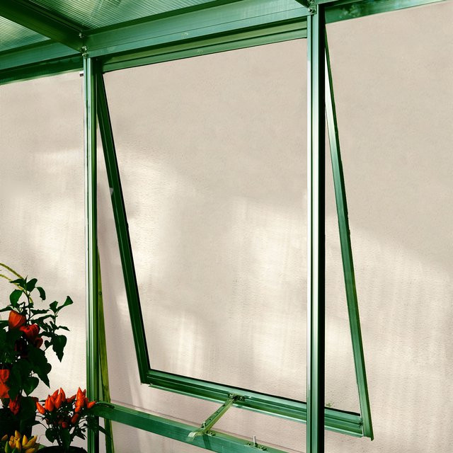 Vitavia Seitenfenster V für Vitavia Gewächshäuser in Smaragdgrün aus Aluminium und ESG-Glas - Bild 1