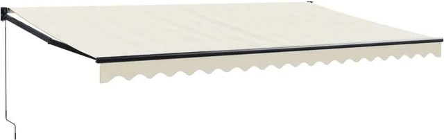 vidaXL Markise einziehbar Creme mit Aluminiumgestell und Polyesterstoff B x H: 500 x 300 cm - Bild 1