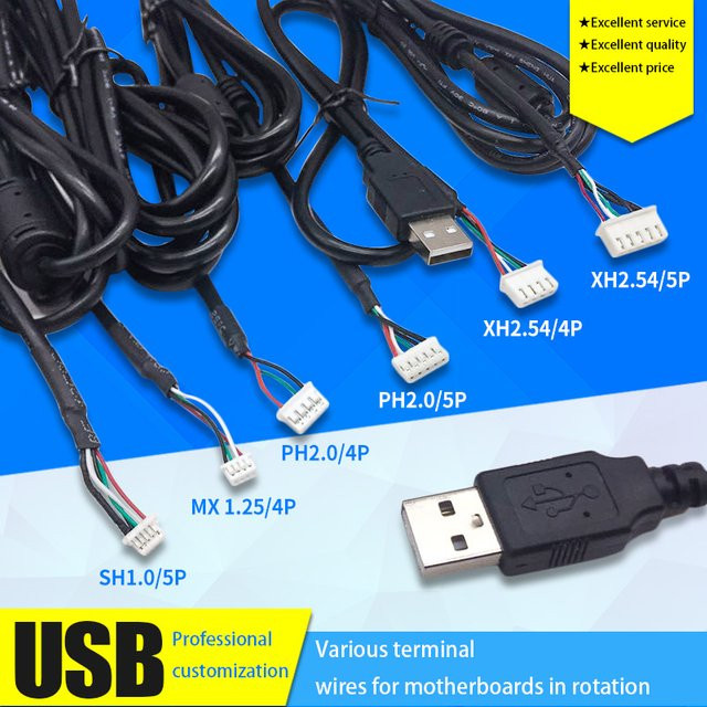 PENGHEKEJI USB-Touchscreen-Kamera-Terminalkabel Motherboard USB-Verbindungskabel in Schwarz - Bild 1