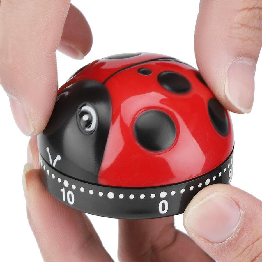 Mechanischer Marienkäfer Küchenwecker von Your Warm Home in Rot mit 60 Minuten Timer zum Aufziehen - Bild 5