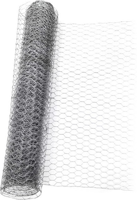 Powertec Garden 2er Set Hexagonales Drahtgitter aus verzinktem Stahl, Farbe: Silber, B: 5 m, H: 0,5 m - Bild 1