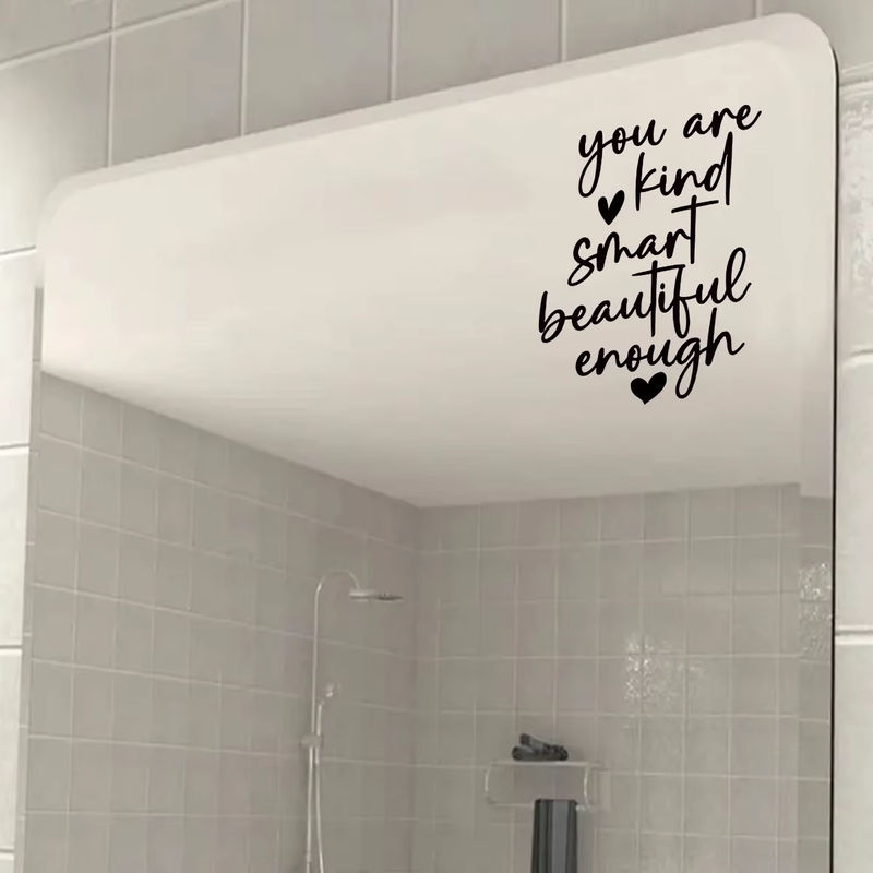 BRUP Wandaufkleber Affirmationskarten You Are Kind Smart Beautiful Enough zur Dekoration von Schlafzimmer, Garderobe und Spiegel - Bild 2