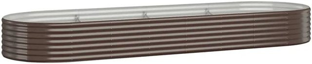 Furnicato Hochbeet aus verzinktem Stahl in Braun, B/T/H: 322 x 100 x 36 cm - Bild 1
