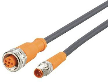 ifm electronic EVC829 Verbindungsleitung mit gerade Buchse und 4m Länge für Sensoren mit 3 oder 5 Polen - Bild 1