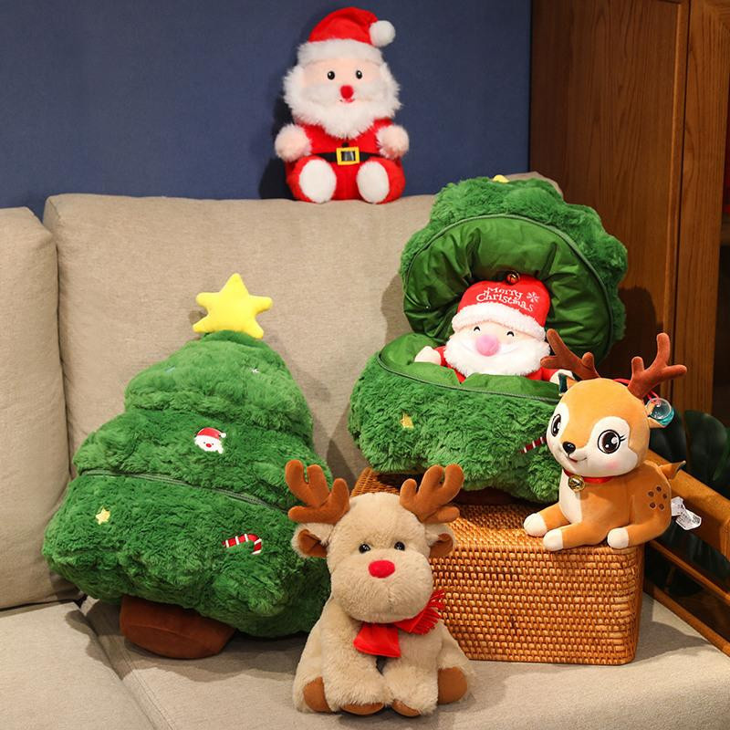 Yiran Furniture Weihnachtsmann- und Elchpuppen Plüsch 23cm - Bild 4
